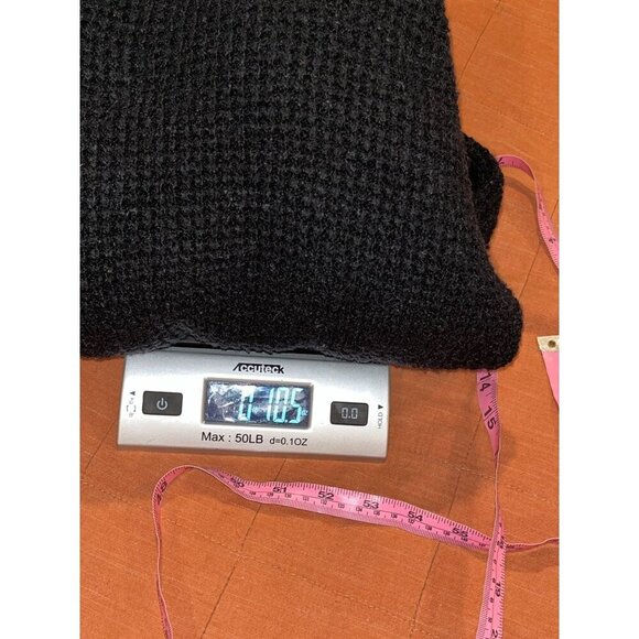 Free People Black Knit Oversized V-Neck Pullover Sweater Women's Size XS/S - Picture 10 of 10